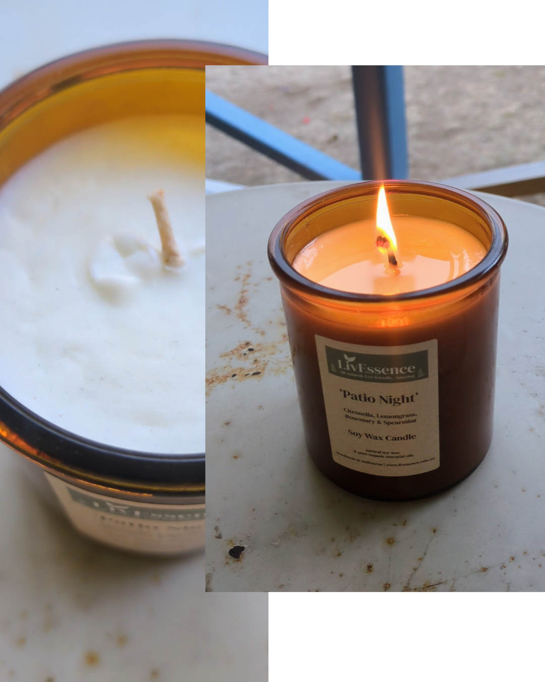 candle amber colour all natural