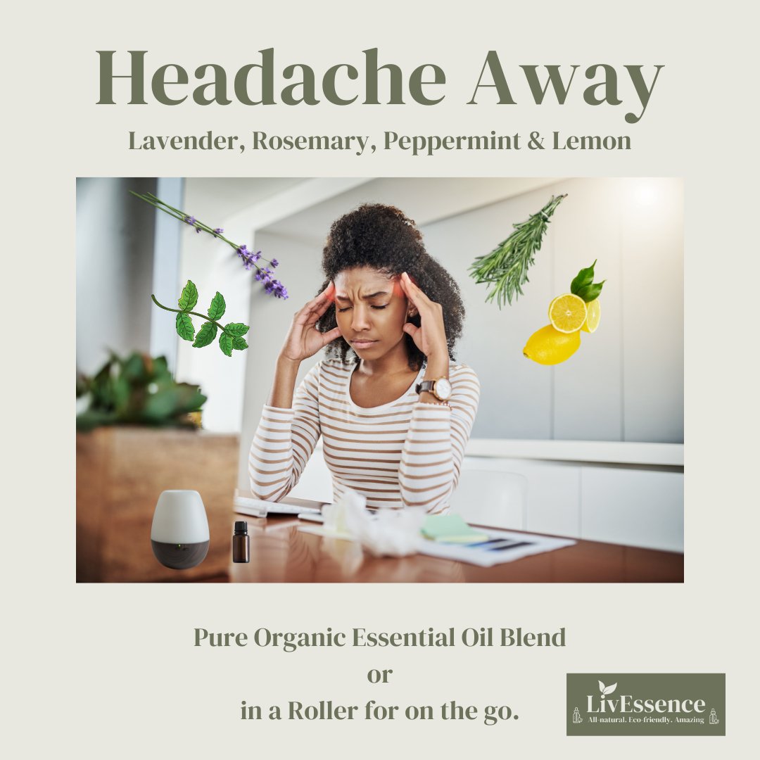 Headache Away - Natural Essential Oil Roll - on - LivEssence