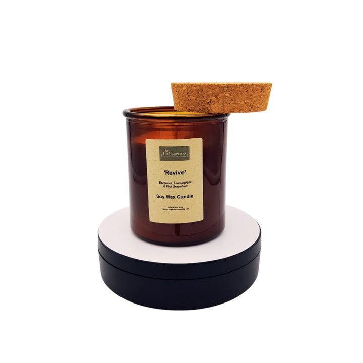 REVIVE - Soy wax candle in Apothecary glass - LivEssence